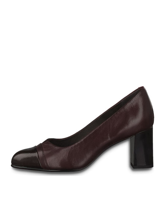 Pantofi cu toc Burgundy