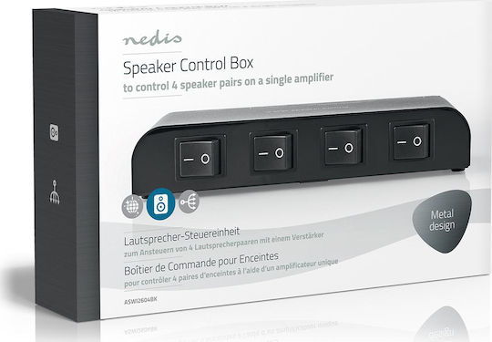 Nedis Aswi2604bk Συσκευή Σύνδεση 4 Σετ Ηχείων 4-16 Ω 1 Ενισχυτή