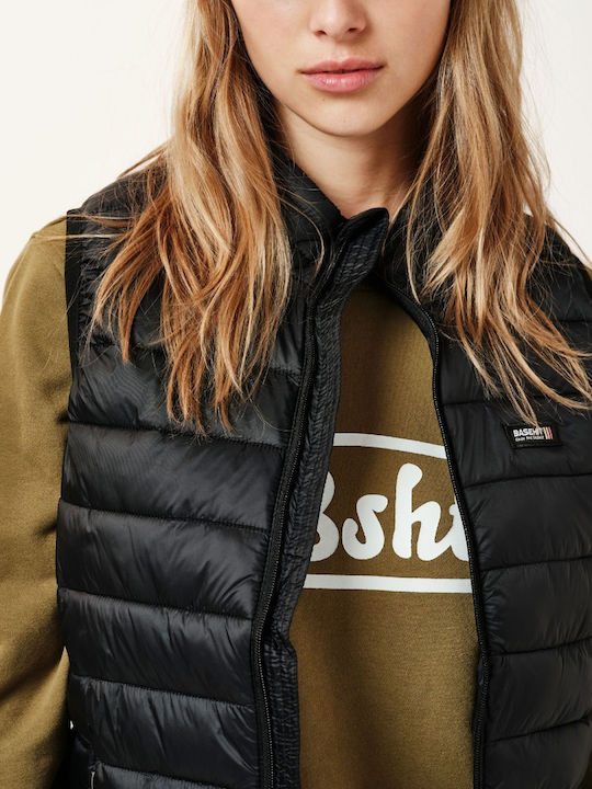 Women's Short Puffer Jacket for Winter Black