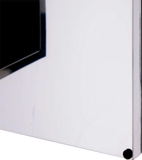 HomCom Rechteckiger Badezimmerspiegel aus Edelstahl mit Schrank 30x55cm