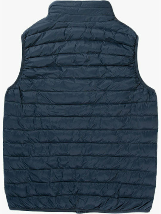 Sleeveless Winter Jacket Puffer Blue
