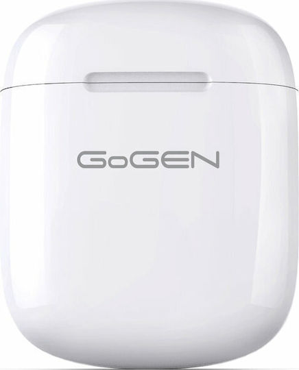 GoGEN Bar Earbud Bluetooth хендсфри Слушалки с Устойчивост на Пот и Кутийка за Зареждане Бял