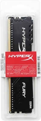 HyperX Fury 8GB DDR4 RAM με Ταχύτητα 2666 για Desktop