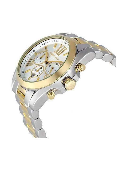 Michael Kors Bradshaw Damen Uhr Chronograph mit Silber Metallarmband