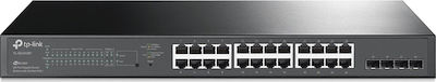 TP-LINK TL-SG2428P v1 Gestionat L2 PoE+ Switch cu 24 Porturi Gigabit (1Gbps) Ethernet și 4 Porturi SFP