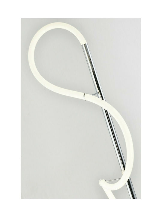 Hatzipantos Stores LED Floor Lamp H165xW28cm. with Natural White Light Silver
