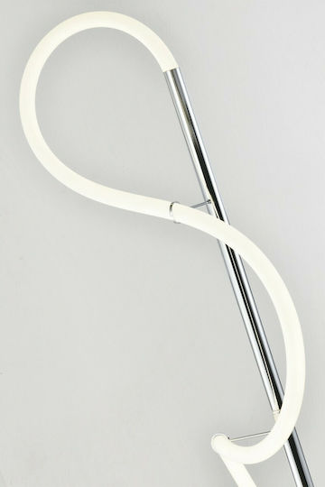 Hatzipantos Stores LED Floor Lamp H165xW28cm. with Natural White Light Silver
