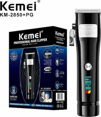 Kemei Professionell Wiederaufladbar Haarschneidemaschine Schwarz KM-2850PG