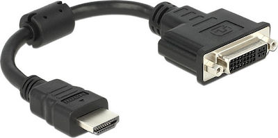 DeLock Konverter HDMI männlich zu DVI-D weiblich Schwarz (65327)