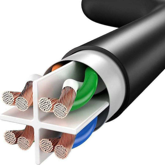 Baseus U/UTP Cat.6 Ethernet Network Cable 1m Black 1pcs