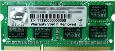 G.Skill 8GB DDR3 RAM mit 2 Modulen (2x4GB) und Geschwindigkeit 1600 für Laptop