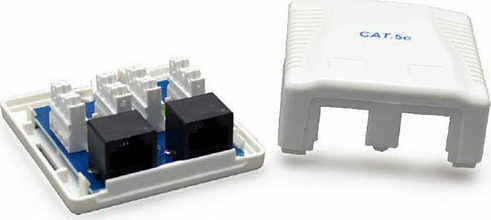 Cablexpert CAT5E UTP 2-Port sUrface Mount Box
