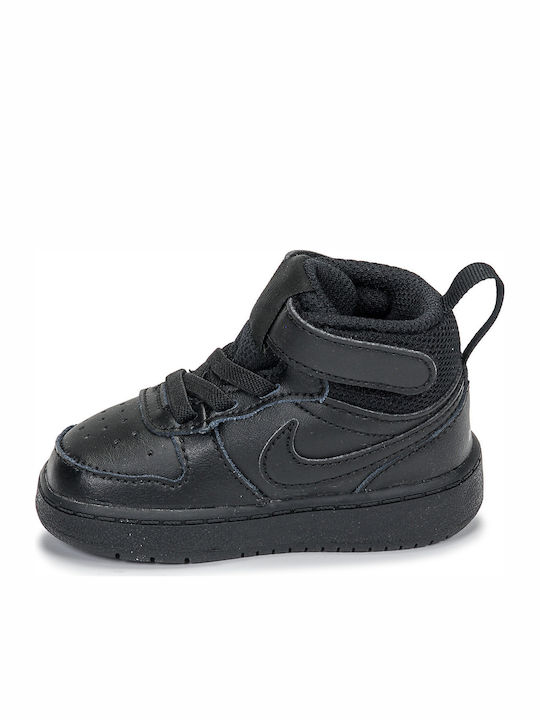 Court Court Borough MID 2 TDV Kids Sports Shoes with Hoop & Loop Closure Black