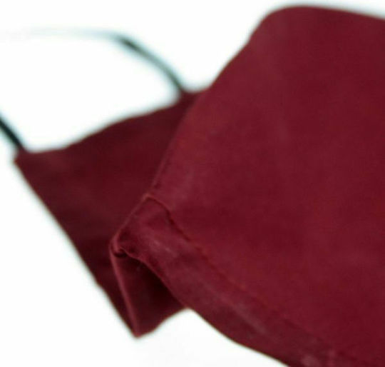Synchronia Fabric Mask with Filter Pocket & Wire Protective Mask Fabric Small Kids Burgundy BHP001M-S-RD 1pcs