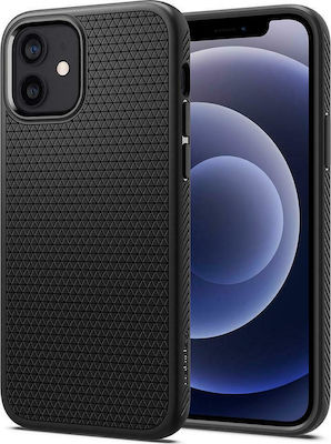 Spigen Liquid Air Back Cover Σιλικόνης Μαύρο (iPhone 12 / 12 Pro)