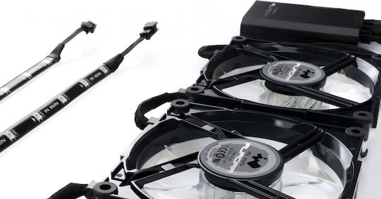 In Win Aurora Case Fan 120mm (2000rpm / 40.26cfm) με RGB Φωτισμό και Σύνδεση 6-Pin 3τμχ