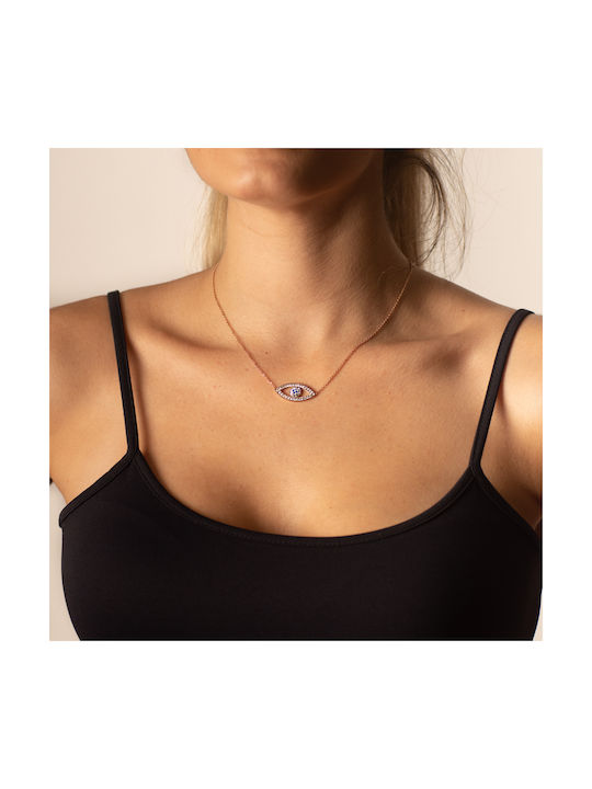 Eyelet necklace - ATCALI ROSE GOLD GOLD