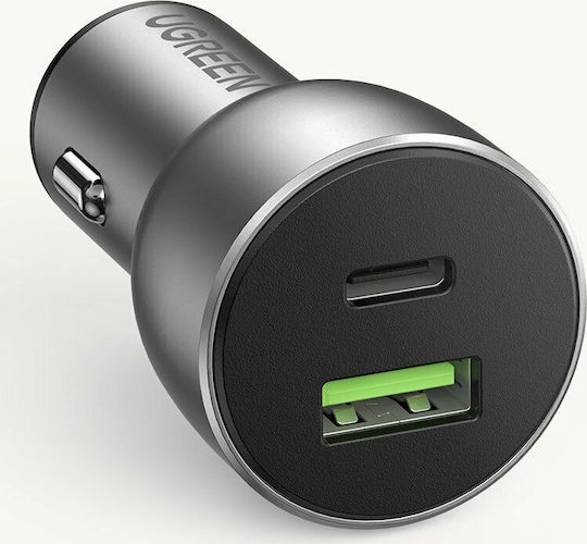 Ugreen CD213 Auto-Ladegerät 3A Schnellladung mit einem Anschluss: 1xUSB Gray Farbe