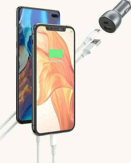 Ugreen CD213 Auto-Ladegerät 3A Schnellladung mit einem Anschluss: 1xUSB Gray Farbe