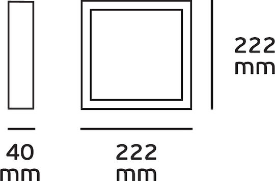 VK Lighting Platz Draußen LED Panel 18W mit Natürliches Weiß Licht 4000K