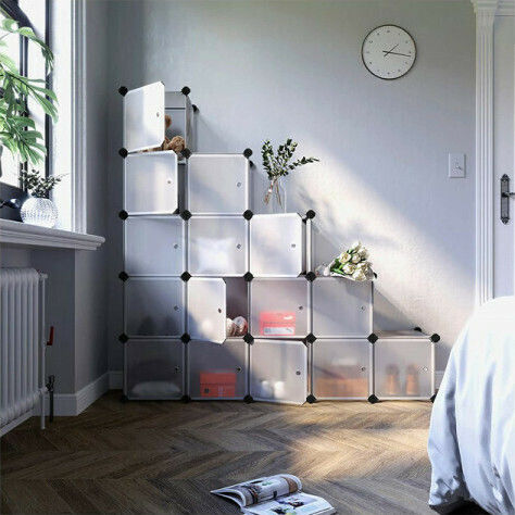 Songmics Kunststoff Schuhbox zur Aufhängung in Weiß Farbe 153x31x153cm