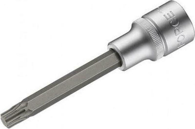 Force Priza Cheie tubulară cu Vârf Torx și Patrat de Prindere 1/2'' Dimensiune T60x100mm 1buc