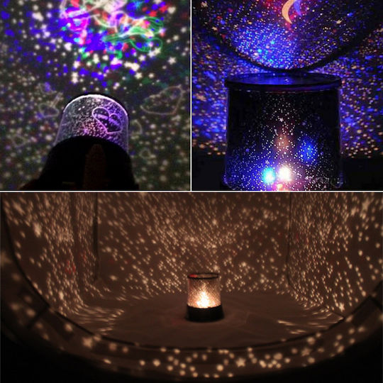 Factory Led Kids Projector Lamp Starry Sky with Star Projection Black 11x11x11.8εκ.