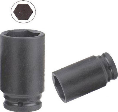 Force Socket Pneumatic Hex Long with Square Drive 1" Diameter 32mm