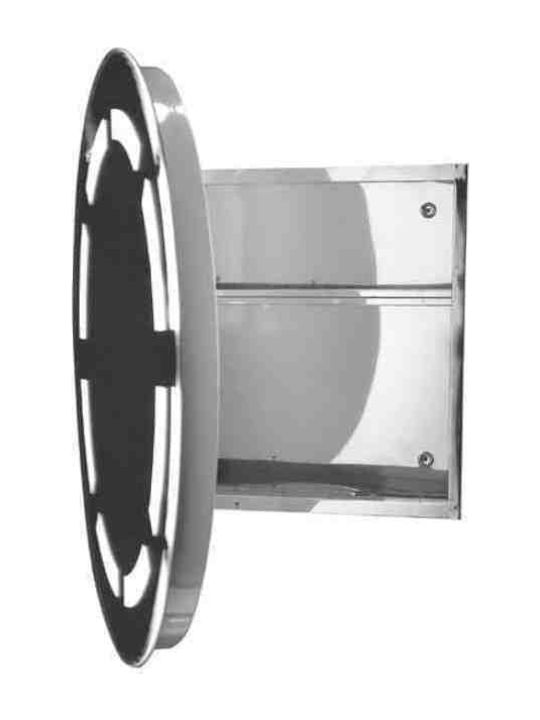 Karag Στρογγυλός Καθρέπτης Μπάνιου Led από Ανοξείδωτο Ατσάλι 63x63cm
