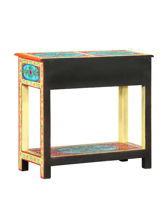 Solid Wood Console Table Multicolour L80xW35xH75cm