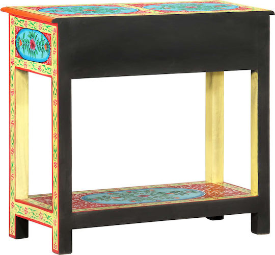 Solid Wood Console Table Multicolour L80xW35xH75cm