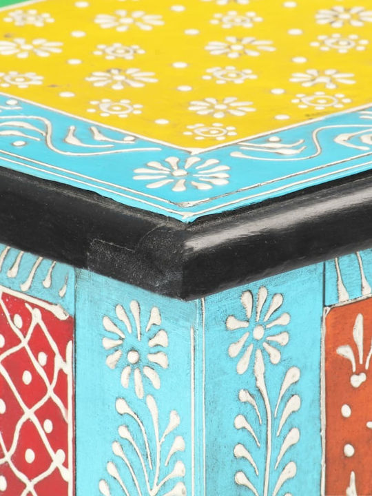 Solid Wood Console Table Multicolour L80xW35xH75cm