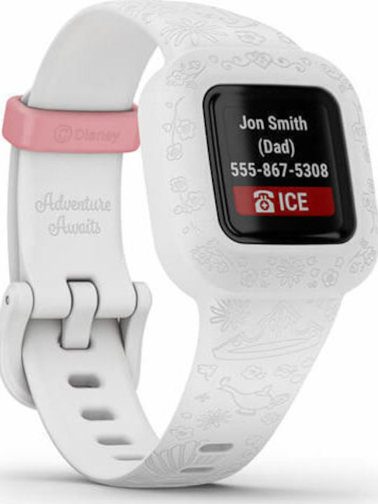 Garmin Детски Часовник Vivofit Jr 3 с Силиконова Каишка Бял
