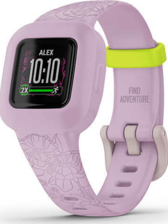 Garmin Kids Digital Watch Vivofit Jr 3 with Rubber/Plastic Strap Pink