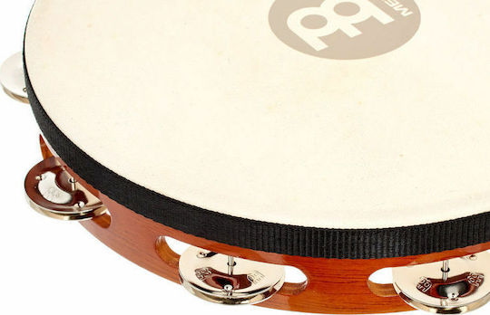 Meinl Meinl Traditional Goat-Skin Wood Tambourine 10 Inches with Natural Leather