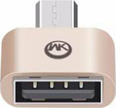 Remax RA-OTG Micro USB Male to USB-A Female Converter Gold Gold 1 Piece