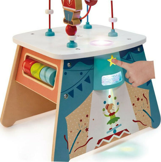 Hape Activity Cube Activity Cube Light-Up Circus made of Wood with Lights for 18++ Months