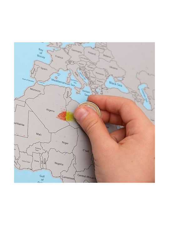 Scratch Map for Office Decoration 88x52cm