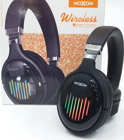 Moxom MX-WL14 Ασύρματα / Ενσύρματα Over Ear Ακουστικά με Ραδιόφωνο με 4 ώρες Λειτουργίας Μαύρα