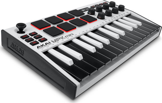 Akai Proffesional Midi Keyboard MPK Mini MK3 with 25 Keyboard White
