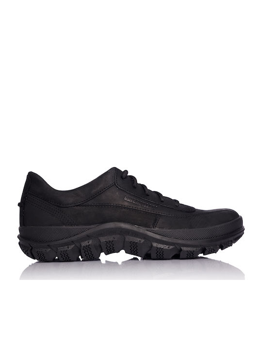 Fused Leder Herren Freizeitschuhe Schwarz