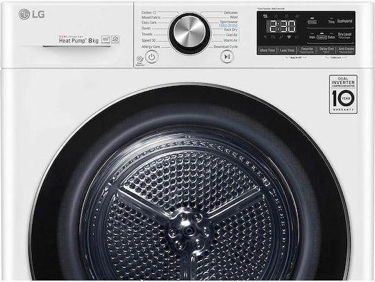 LG RC80V9AV3W Στεγνωτήριο 8kg με Αντλία Θερμότητας