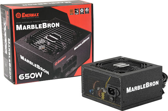 Enermax MarbleBron 650W Μαύρο Τροφοδοτικό Υπολογιστή Semi Modular 80 Plus Bronze