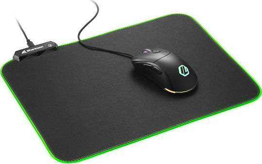 Sharkoon 1337 RGB V2 Gaming Mouse Pad Medium (360mm) With RGB Lighting Via USB Black