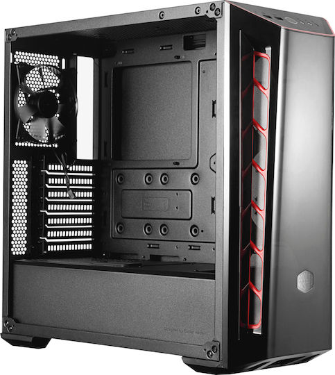 CoolerMaster MasterBox MB520 Midi Tower Κουτί Υπολογιστή με Πλαϊνό Παράθυρο Μαύρο