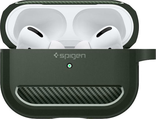 Spigen Rugged Armor Case Silicone in Green color for Apple AirPods Pro