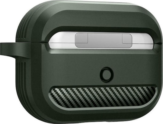 Spigen Rugged Armor Case Silicone in Green color for Apple AirPods Pro