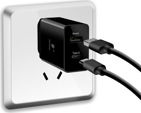 Dux Ducis Wireless Charger with USB-A and USB-C Power Delivery Black (C40)