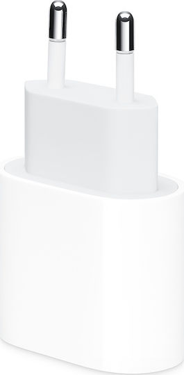 Apple Ladegerät ohne Kabel mit USB-C Anschluss 18W Weißs (Power Adapter)