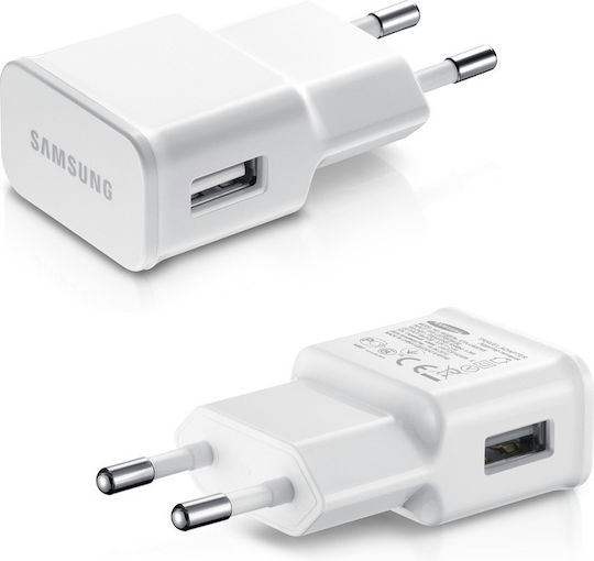 Samsung Wall Adapter with USB-A port 10W in White Colour (ETA-U90E Bulk)